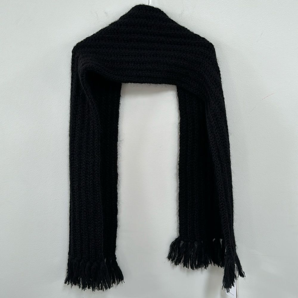 John Elliot Mohair Black Scsrf NWT